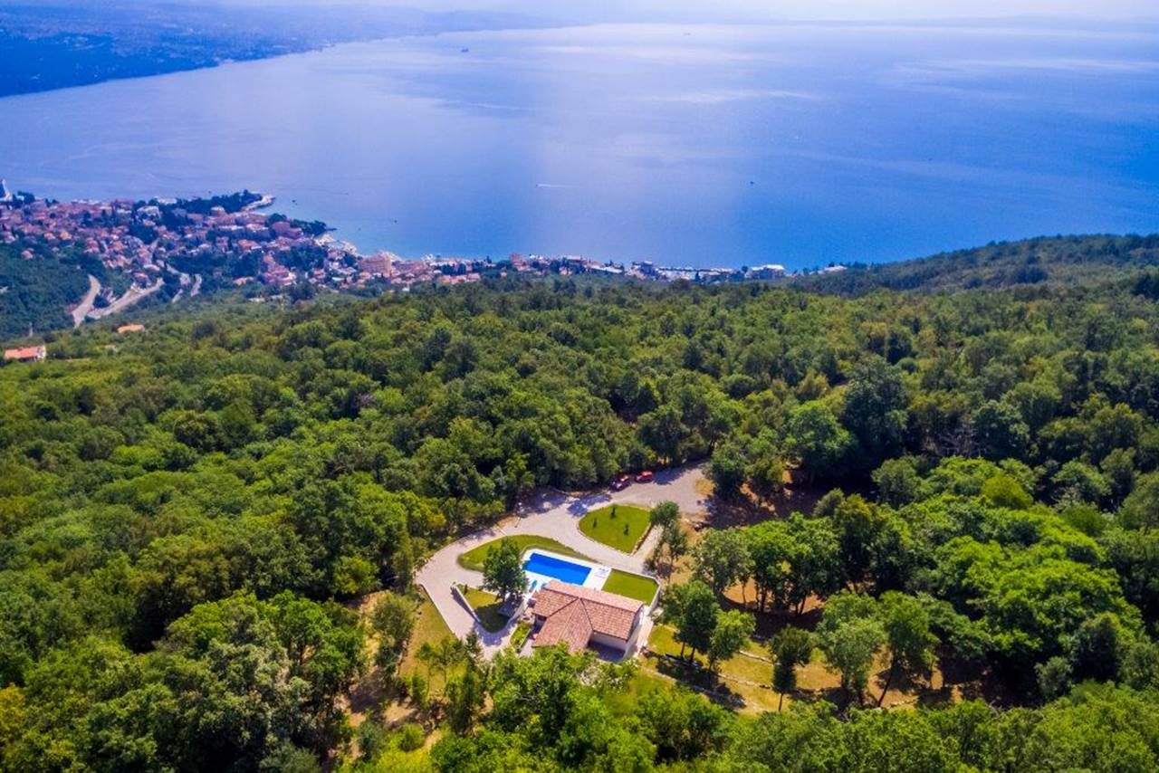 Villa Marron Opatija from air