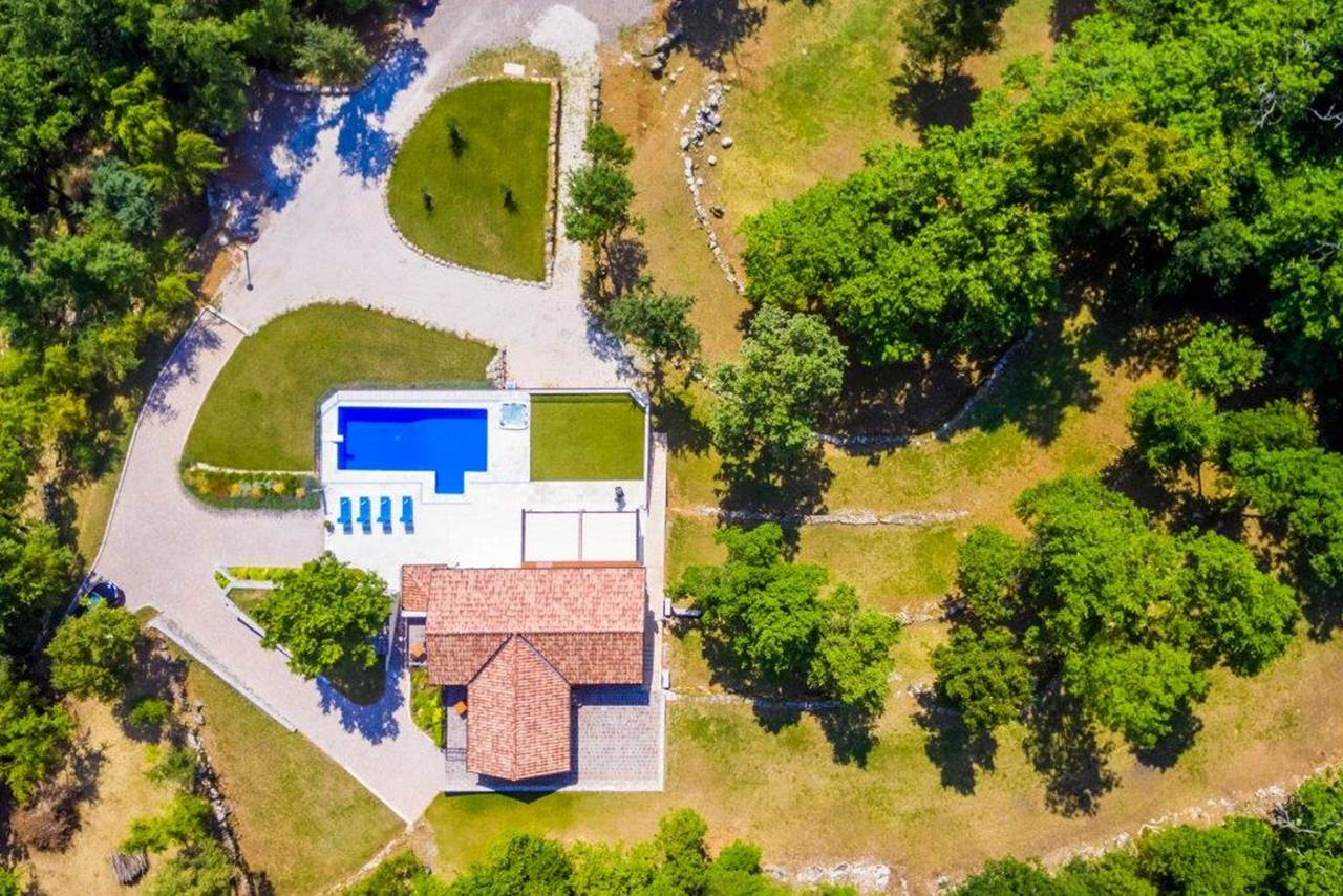 Villa Marron Opatija from air